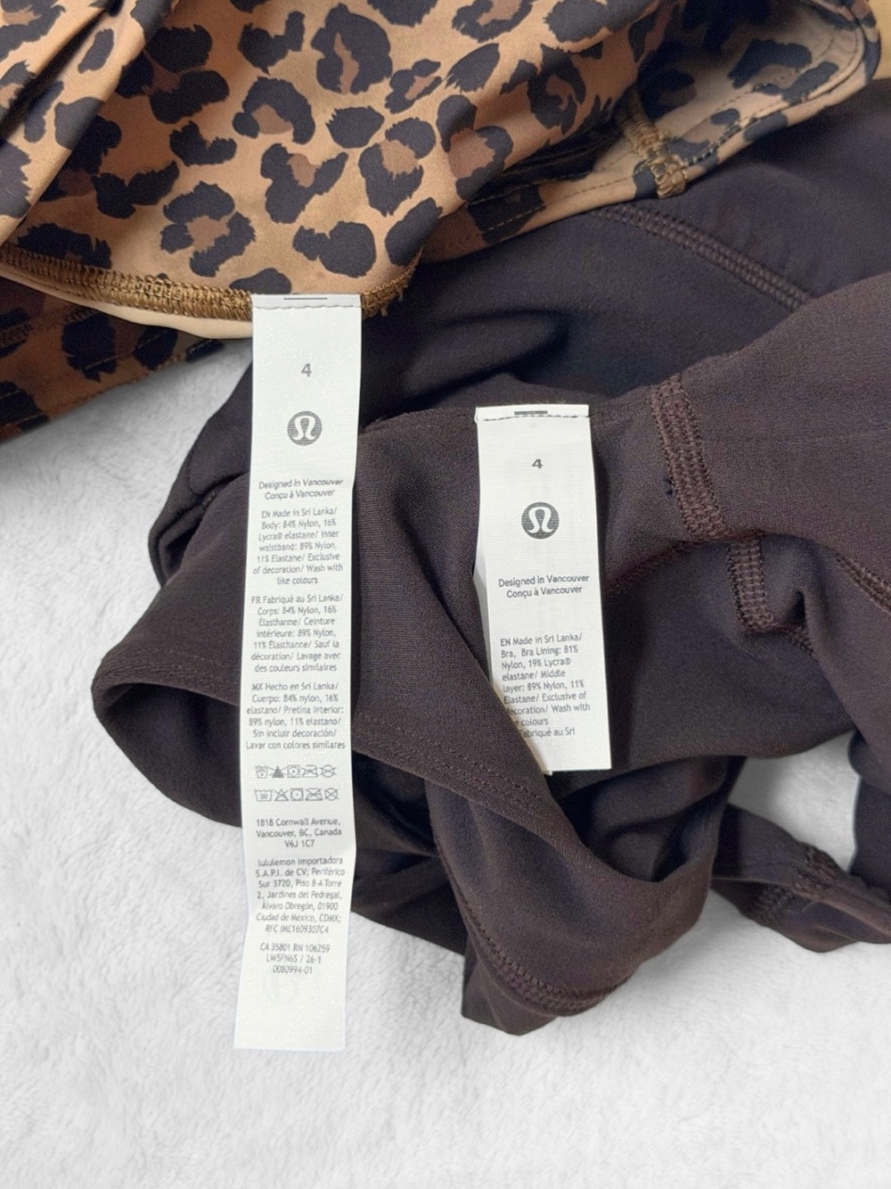 NWT Lululemon Align V-Neck Bra + Fast & Free 25” Leopard Set – Sequoia – Size 4 - Picture 5 of 13